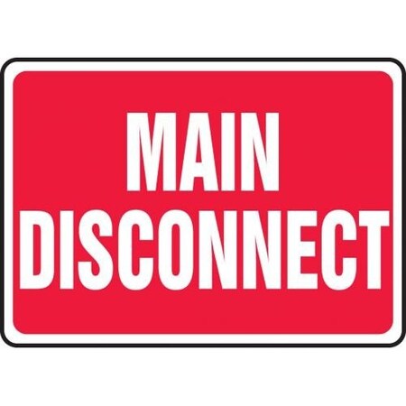 SAFETY SIGN MAIN DISCONNECT 10 In  X MELC517XT
